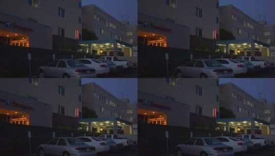 夜间医院急诊室的拍摄高清在线视频素材下载