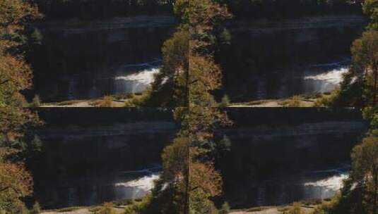 纽约森林中的瀑布高清在线视频素材下载