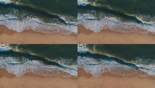 向海滩席卷的浪潮高清在线视频素材下载