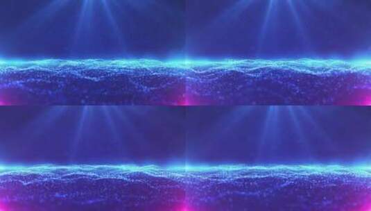 大气蓝色波浪粒子光线高科技背景视频素材高清在线视频素材下载