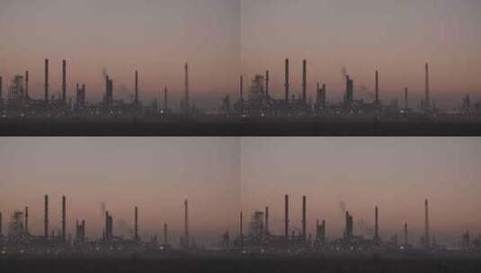 日落时的工业建筑物高清在线视频素材下载