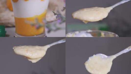 【镜头合集】芒果酸奶代餐奶昔高清在线视频素材下载