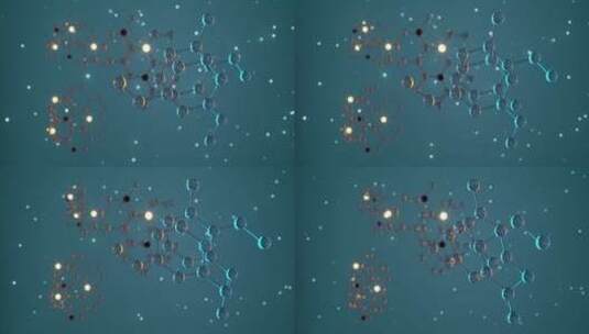 运动的化学分子高清在线视频素材下载