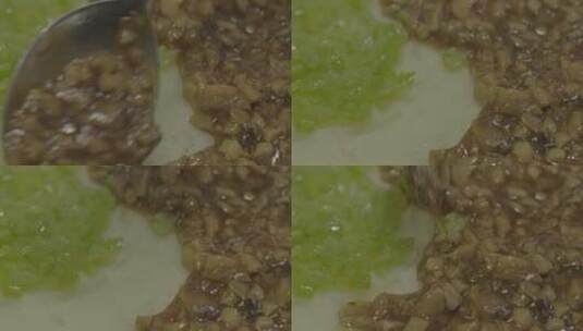 素食餐厅太极土豆泥的制作流程LOG视频素材高清在线视频素材下载