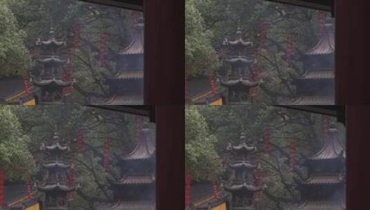 杭州飞来峰上天竺法喜讲寺高清在线视频素材下载