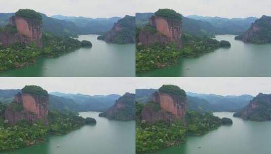 空中拍摄铜钹山景区高清在线视频素材下载