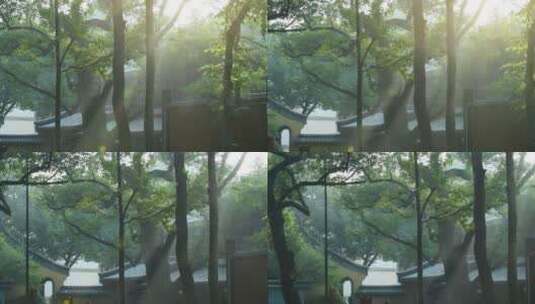 杭州灵隐寺早晨阳光照耀高清在线视频素材下载