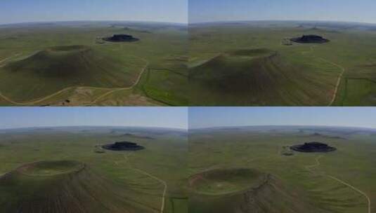 草原火山4K航拍高清在线视频素材下载