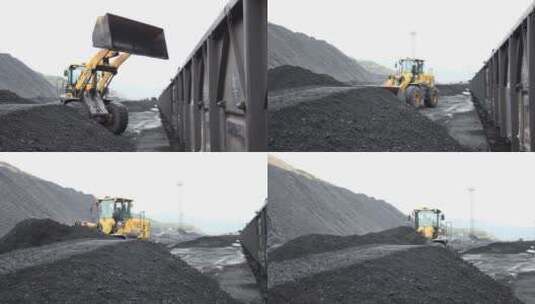 煤炭运输 煤炭装运高清在线视频素材下载