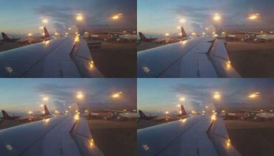 飞机 机舱 飞机窗 天空 飞翔高清在线视频素材下载
