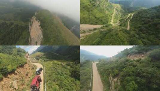 穿越机穿越海拔1400米的茶山高清在线视频素材下载