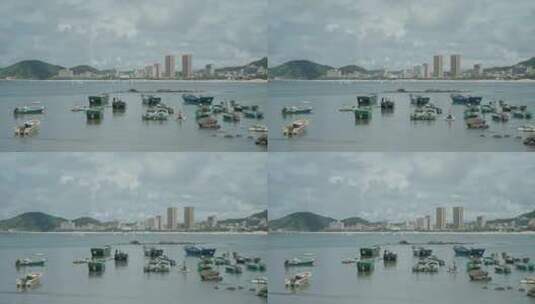 小渔船 海陵岛 闸坡 阳江 海上风景高清在线视频素材下载