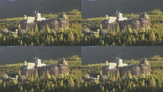 森林中的温泉酒店高清在线视频素材下载