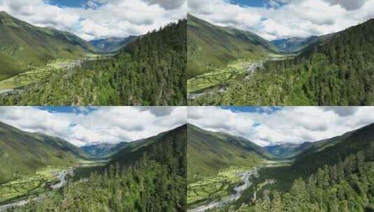 拉萨的山峰河流高清在线视频素材下载