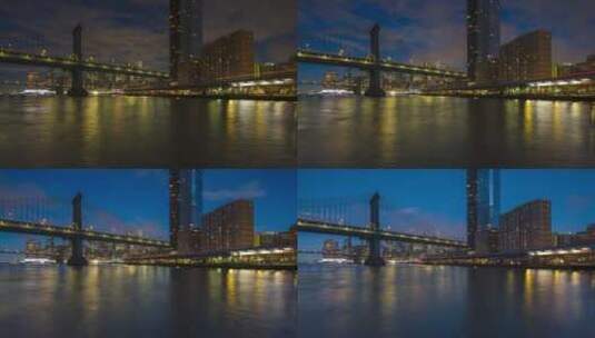 纽约曼哈顿城市景观延时拍摄高清在线视频素材下载
