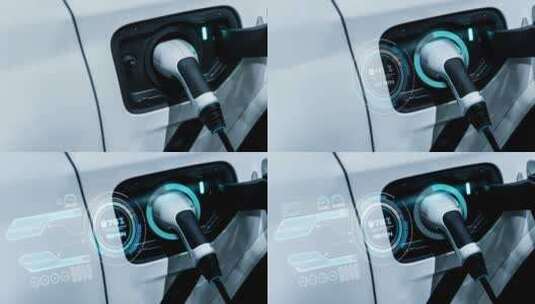 新能源电动汽车高级充电站展示动画高清在线视频素材下载