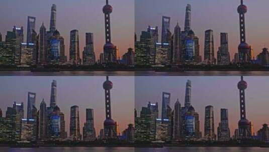 【正版素材】上海陆家嘴夜景高清在线视频素材下载