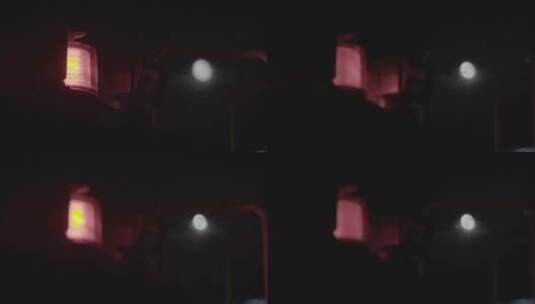 夜晚的消防车消防警灯高清在线视频素材下载