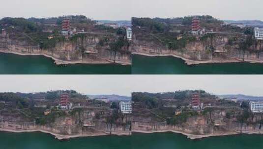 湖北宜昌猇亭古战场航拍高清在线视频素材下载