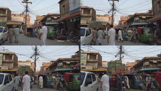 巴基斯坦伊斯兰堡街道车辆人文地拍高清在线视频素材下载