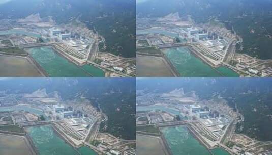 4k江门能源核电核电站公司主塔热力发电高清在线视频素材下载