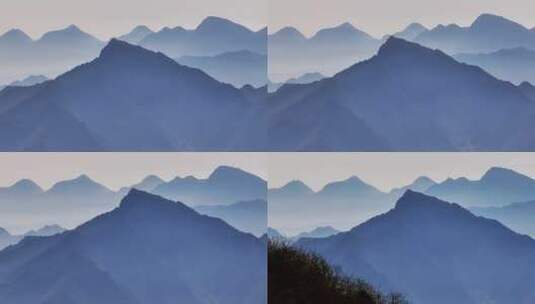湖北神农架天际岭群山写意高清在线视频素材下载