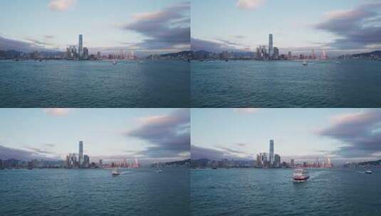 航拍中国香港港岛高楼大厦城市建筑大景高清在线视频素材下载