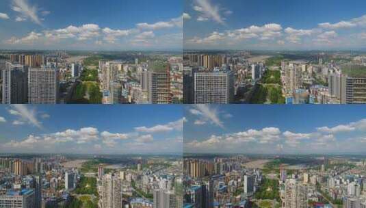 广安城市航拍大景高清在线视频素材下载