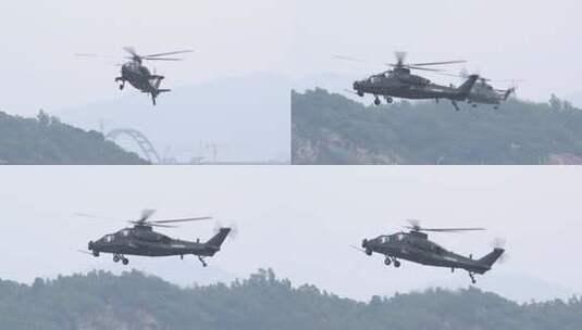 4K超稳：2022中国航展武直10直升机高清在线视频素材下载