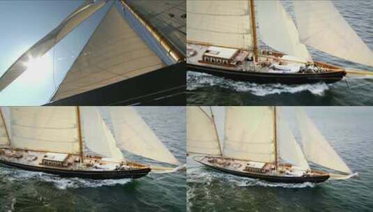帆船航海扬帆起航远航励志梦想征程16高清在线视频素材下载