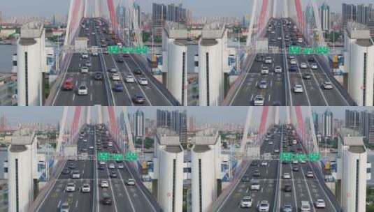 车辆在大桥上行驶高清在线视频素材下载