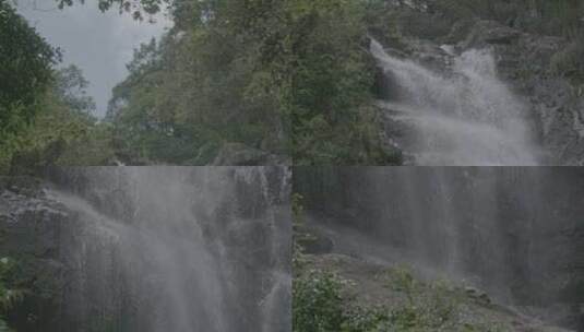 浙江温州泰顺乌岩岭山涧流水慢镜头高清在线视频素材下载