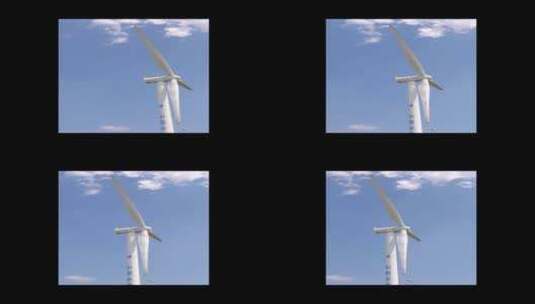 发电用风车特写风力高清在线视频素材下载