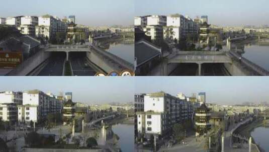 江西萍乡南正街航拍白天街景高清在线视频素材下载