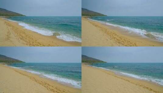 海南三亚 海边沙滩 浪花 海浪 海滨公园高清在线视频素材下载