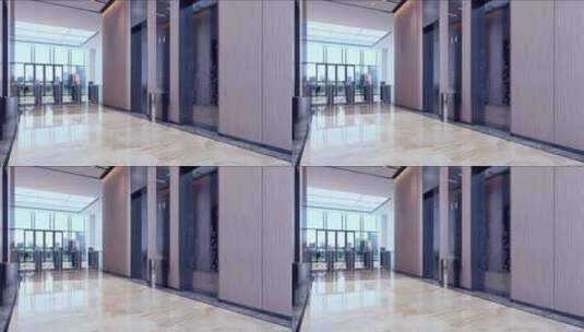 现代商务办公楼电梯厅三维动画素材高清在线视频素材下载