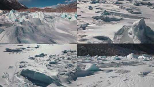 4k航拍世界三大冰川西藏来古冰川高清在线视频素材下载