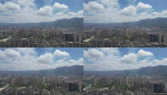 福建福州城市大景蓝天白云航拍高清在线视频素材下载