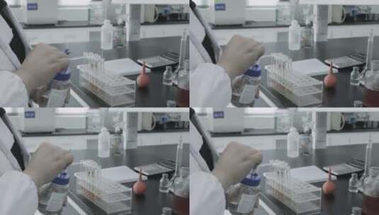 医疗生物实验室做化验特写高清在线视频素材下载