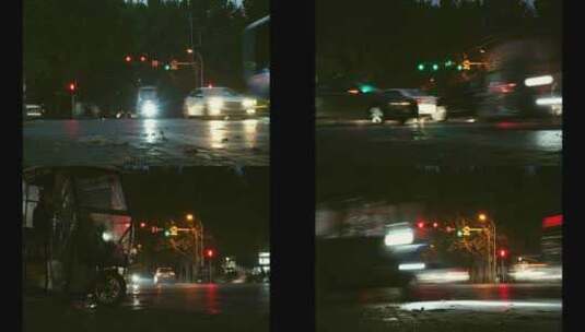 4K城市路口车流红绿灯高清在线视频素材下载