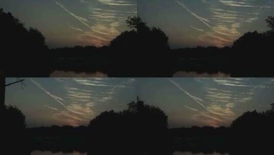 农村傍晚天空慢镜头高清在线视频素材下载