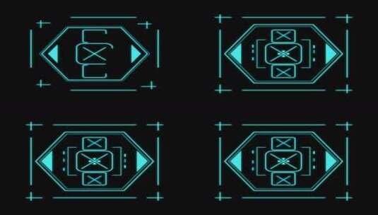 科技HUD 科技小元素 赛博朋克 虚拟数字高清在线视频素材下载