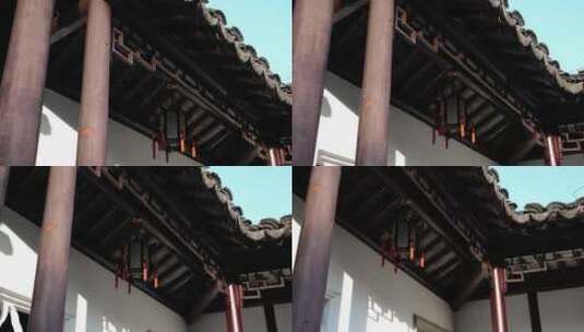 南京瞻园中国四大名园之一建筑细节风光高清在线视频素材下载