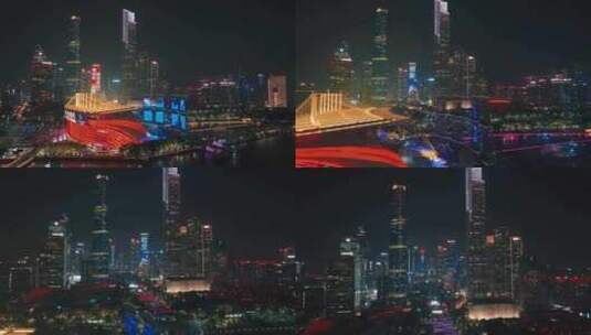 广州城市夜景 广州城市 广州美景高清在线视频素材下载