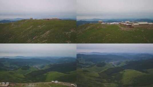 五台山航拍北台顶眺望台怀镇高清在线视频素材下载