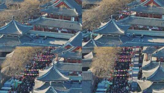 新年杨柳青古镇航拍高清在线视频素材下载