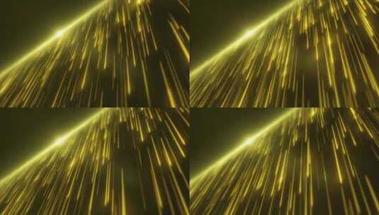 发光黄色粒子坠落动画，粒子坠落雨带镜头耀高清在线视频素材下载