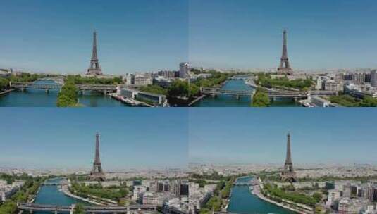 巴黎的城市景观高清在线视频素材下载