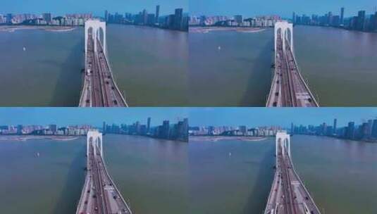 长江大桥跨海大桥基建狂魔高清在线视频素材下载