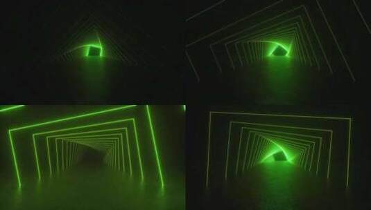 绿灯隧道高清在线视频素材下载